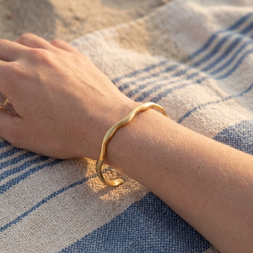 Liquid Wave Cuff Bracelet