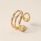 Streamlined Hollow Open Ring
