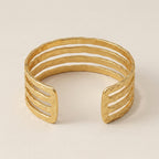 Four-Layer Lava Cuff Bracelet