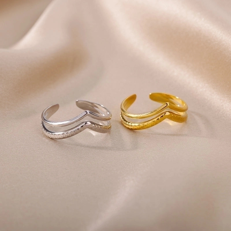 Adjustable Gold Plated Braided Ring