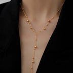 Y-Shaped Tassel Lariat Necklace