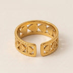 Hollow Heart Pattern Ring