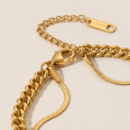 Double Layer Snake Chain Bracelet