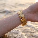 Leaf Vein Cuff Bracelet