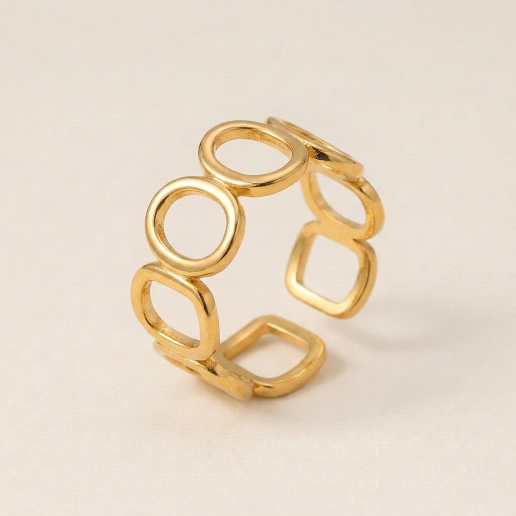 Geometric Openwork Ring