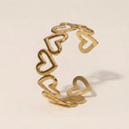 Heart Link Open Bangle
