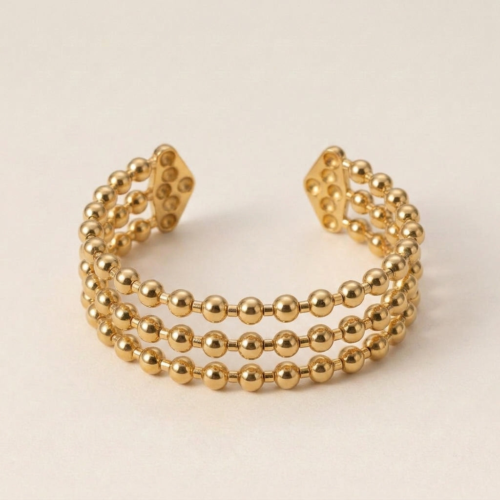 Triple Layer Bead Bangle