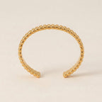 C-Shaped Ribbed Cuff Bracelet