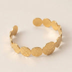 Round Hammered Cuff Bangle