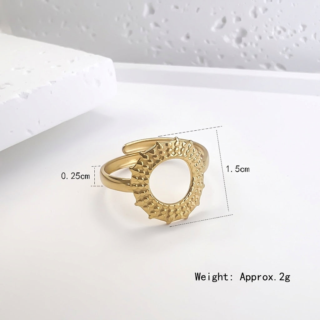 Sunflower Gold Plated Adjustable Ring