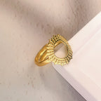 Sunflower Gold Plated Adjustable Ring