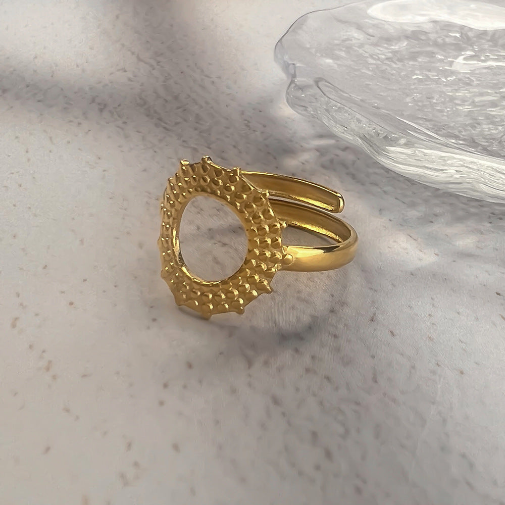 Sunflower Gold Plated Adjustable Ring
