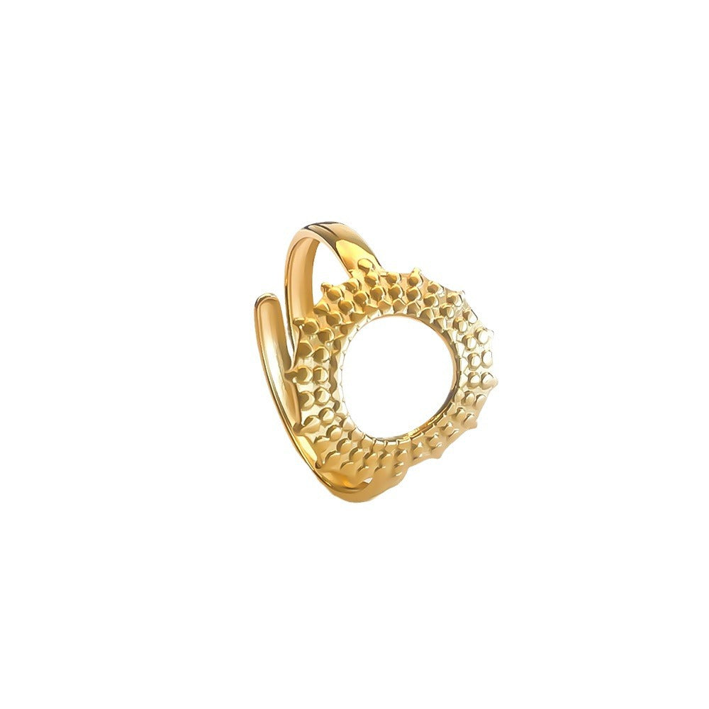 Sunflower Gold Plated Adjustable Ring