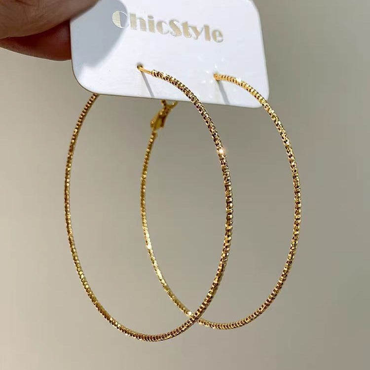 Textured Copper Hoop Earrings