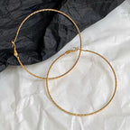 Textured Copper Hoop Earrings