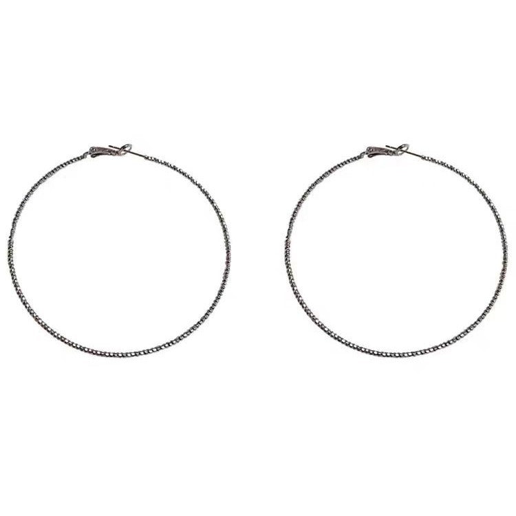 Textured Copper Hoop Earrings