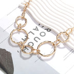 Hammered Gold Chain Belt