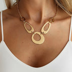 Geometric Hollow Y-Shaped Lariat Bracelet