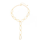 Geometric Hollow Y-Shaped Lariat Bracelet