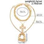 Layered Cross Pendant Necklace