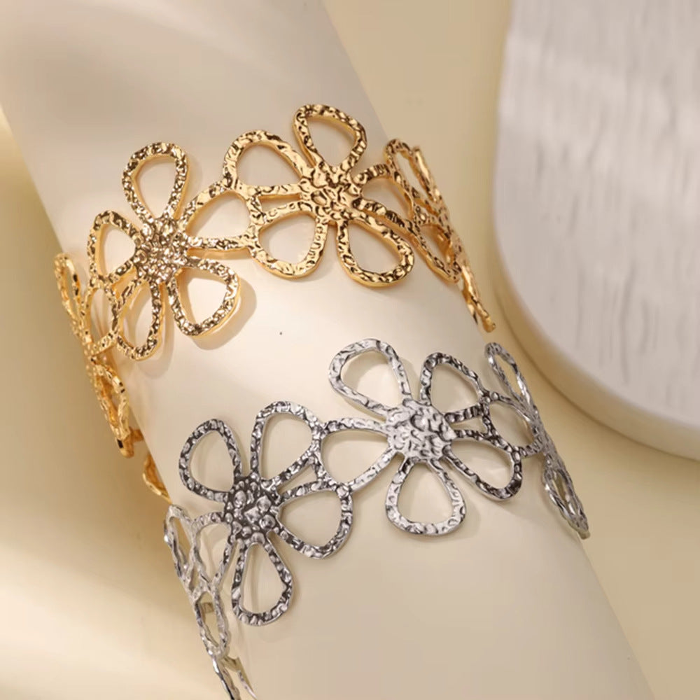 Stainless Steel Daisy Flower Earrings
