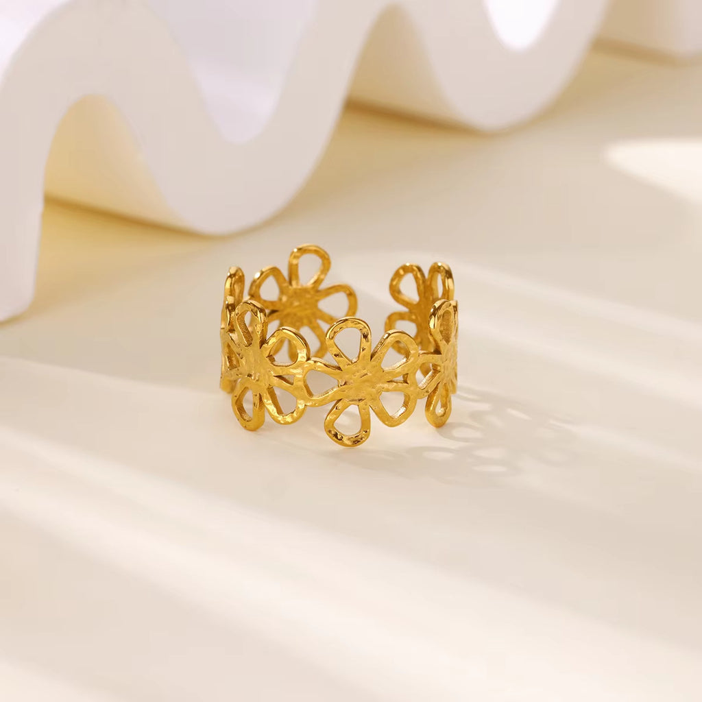 Stainless Steel Daisy Flower Earrings