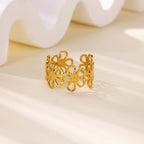 Stainless Steel Daisy Flower Earrings