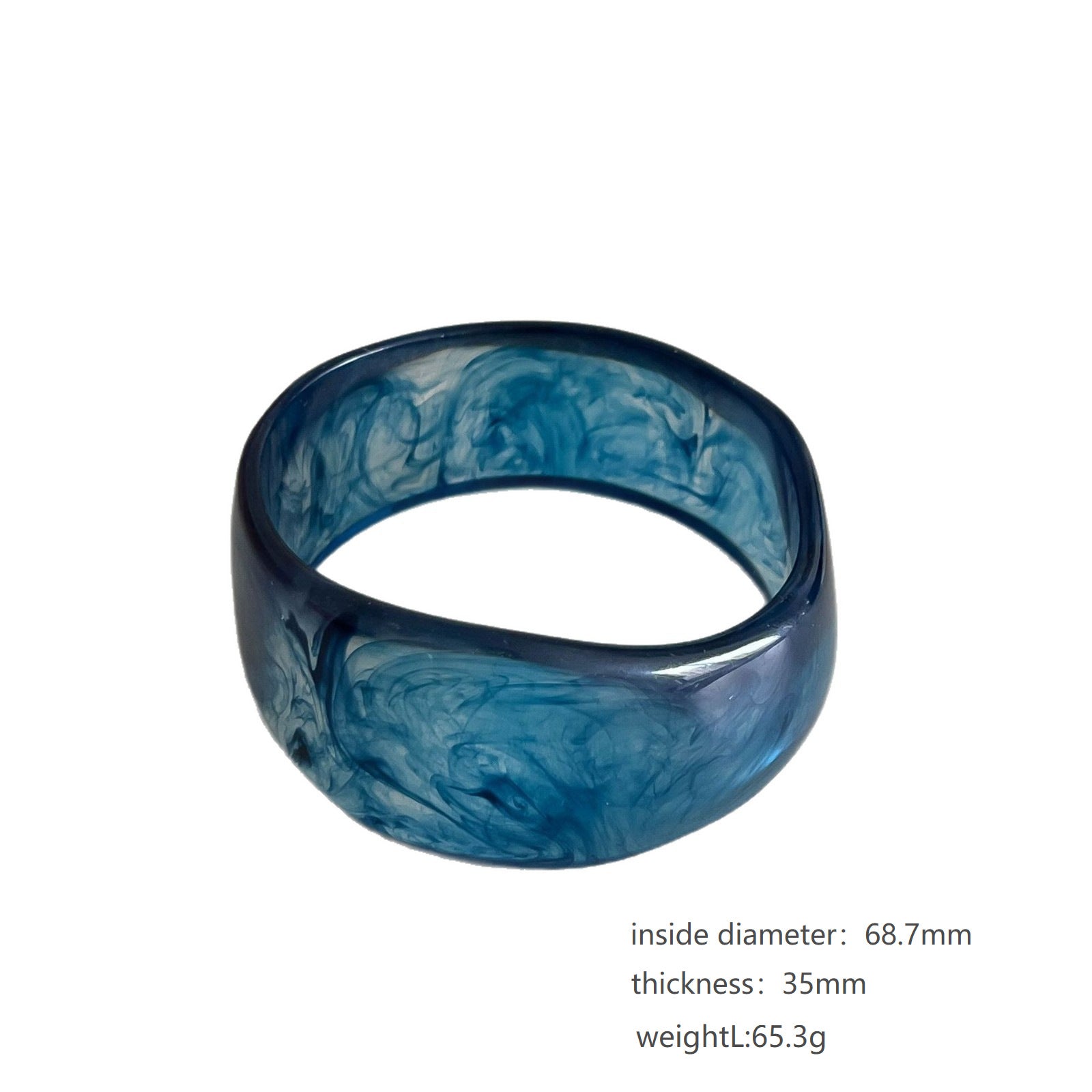 Vintage Marble Resin Bangle Bracelet
