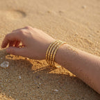 Four-Layer Lava Cuff Bracelet