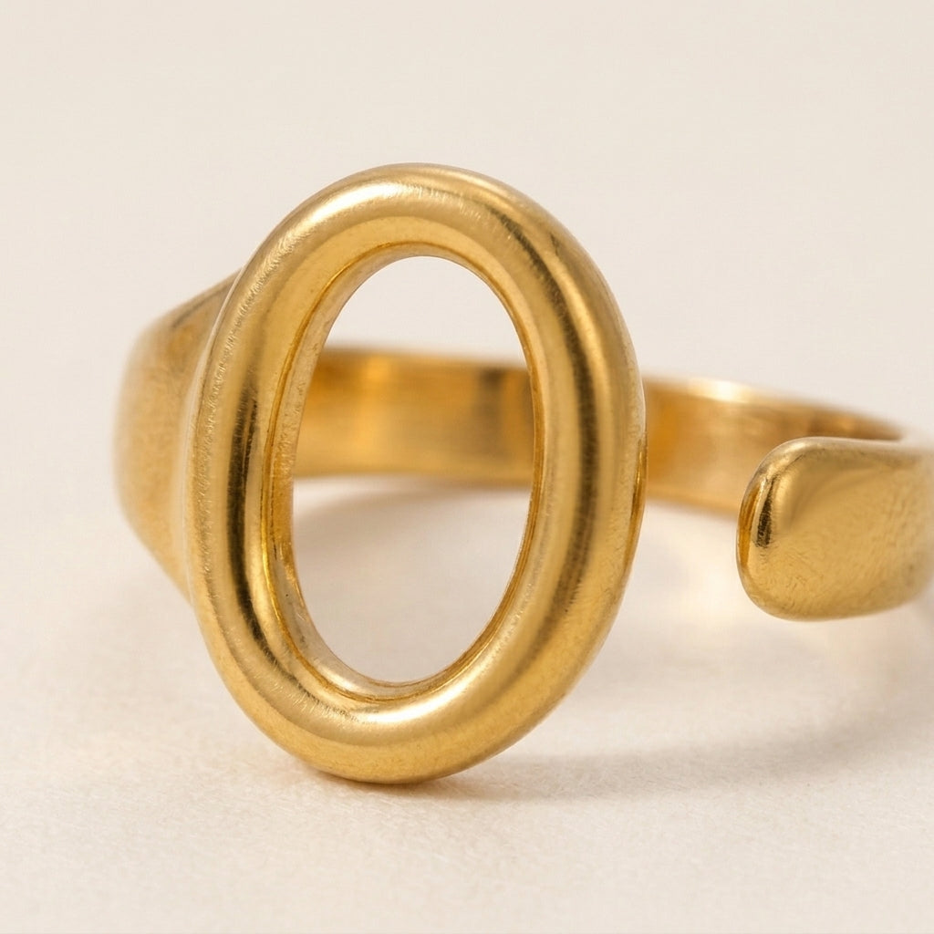 Oval Signet Open Ring