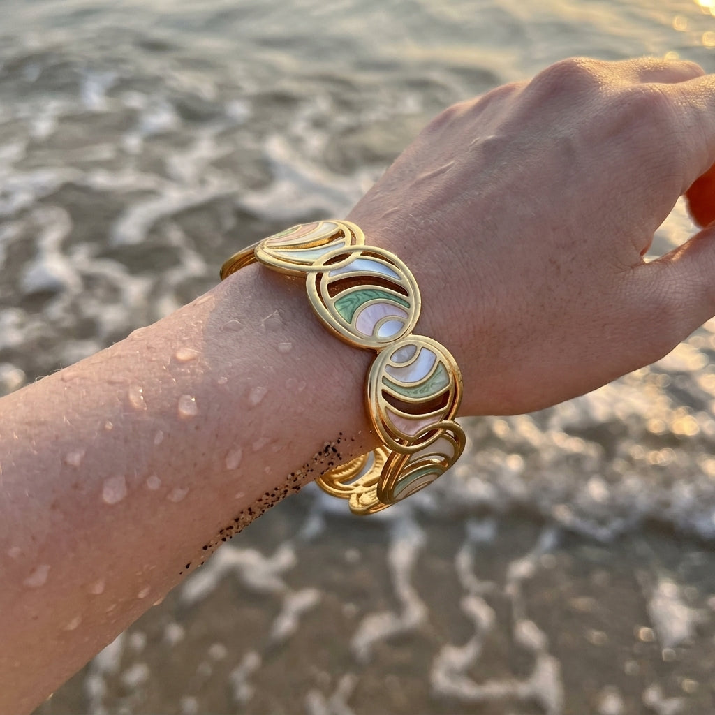 Colorful Enamel Cuff Bracelet