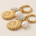 Conch Shell Drop Earrings