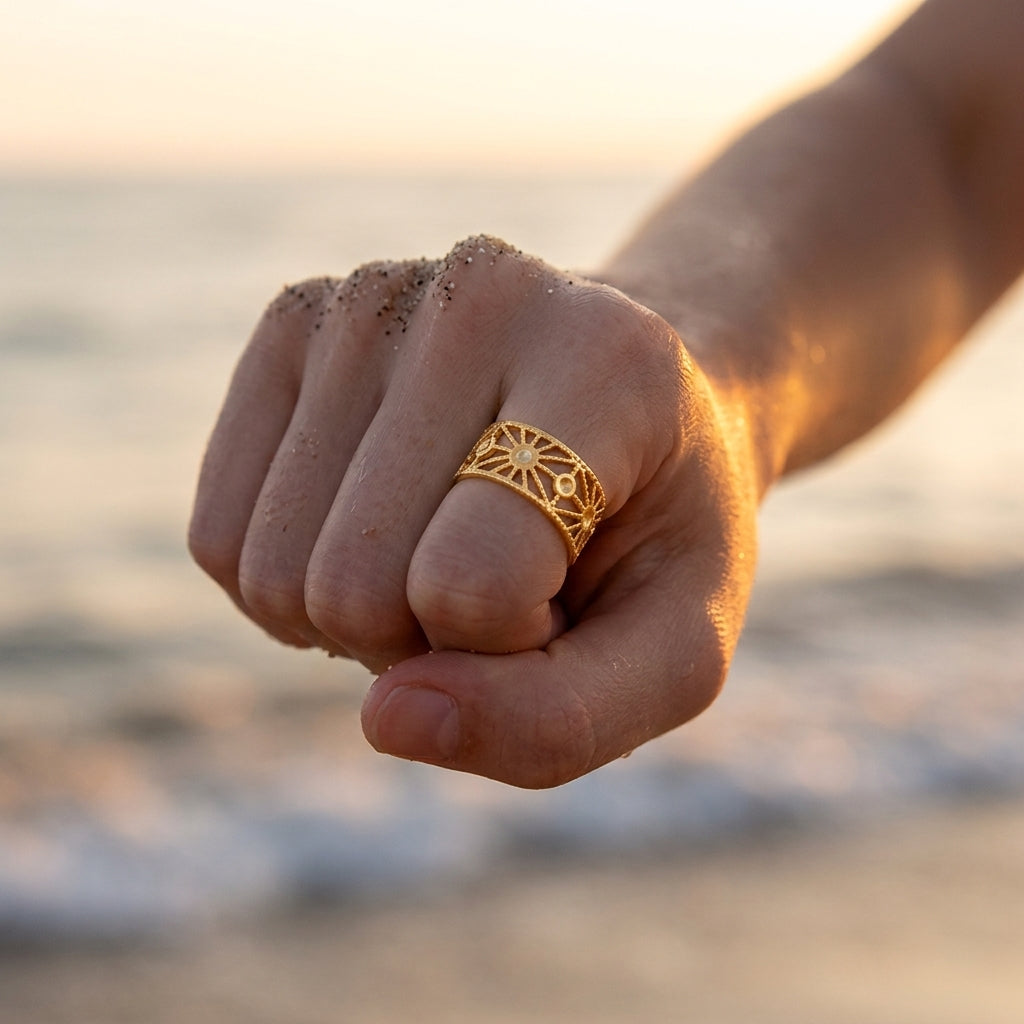 Radial Sunflower Ring