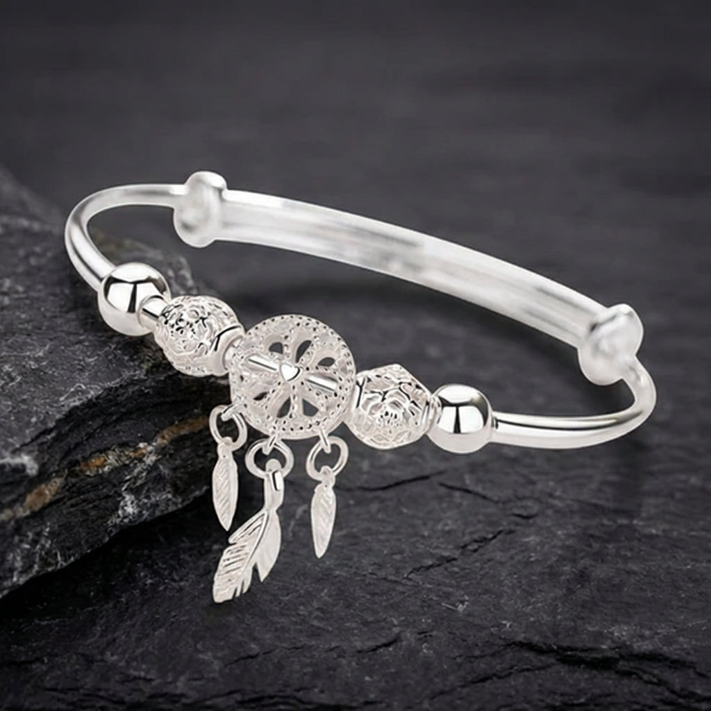 925 Silver Adjustable Dreamcatcher Bracelet