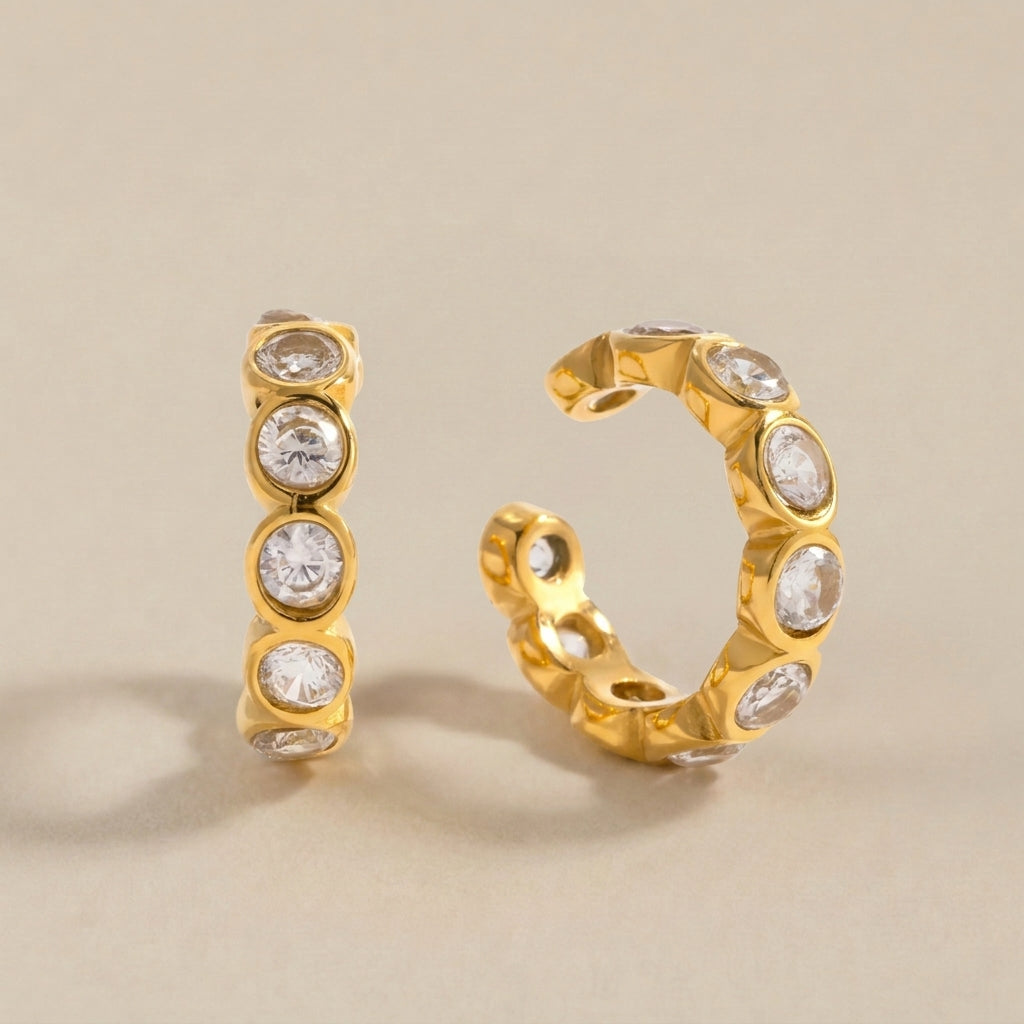 Stainless Steel Opal Pearl Ear Cuffs