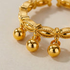 Copper Zirconia Pearl Adjustable Ring