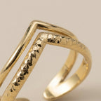 Adjustable Gold Plated Braided Ring