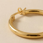Stainless Steel Round Hoop Earrings