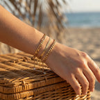 Cuban Snake Bead Bracelet Set