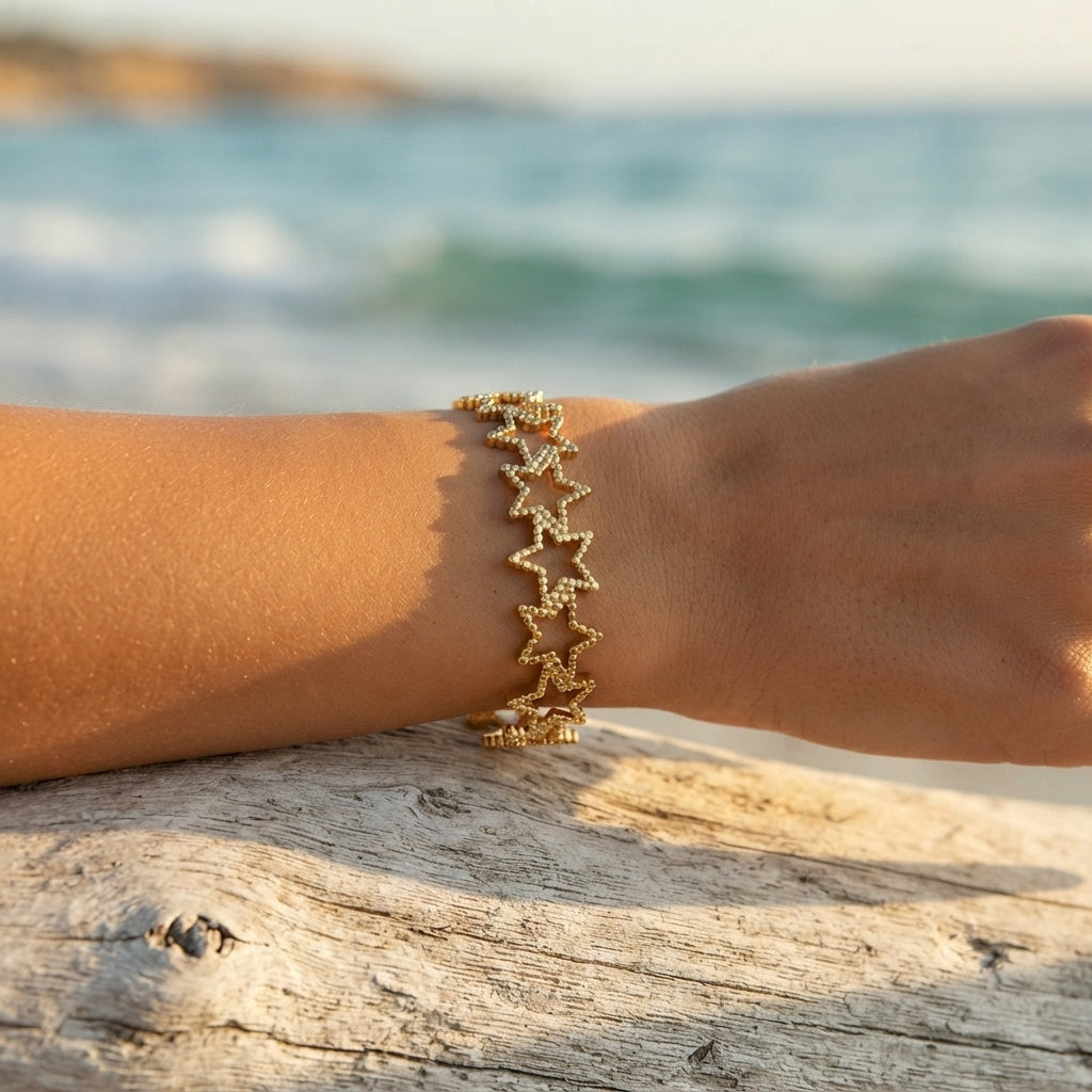 Star Hollow Open Bangle