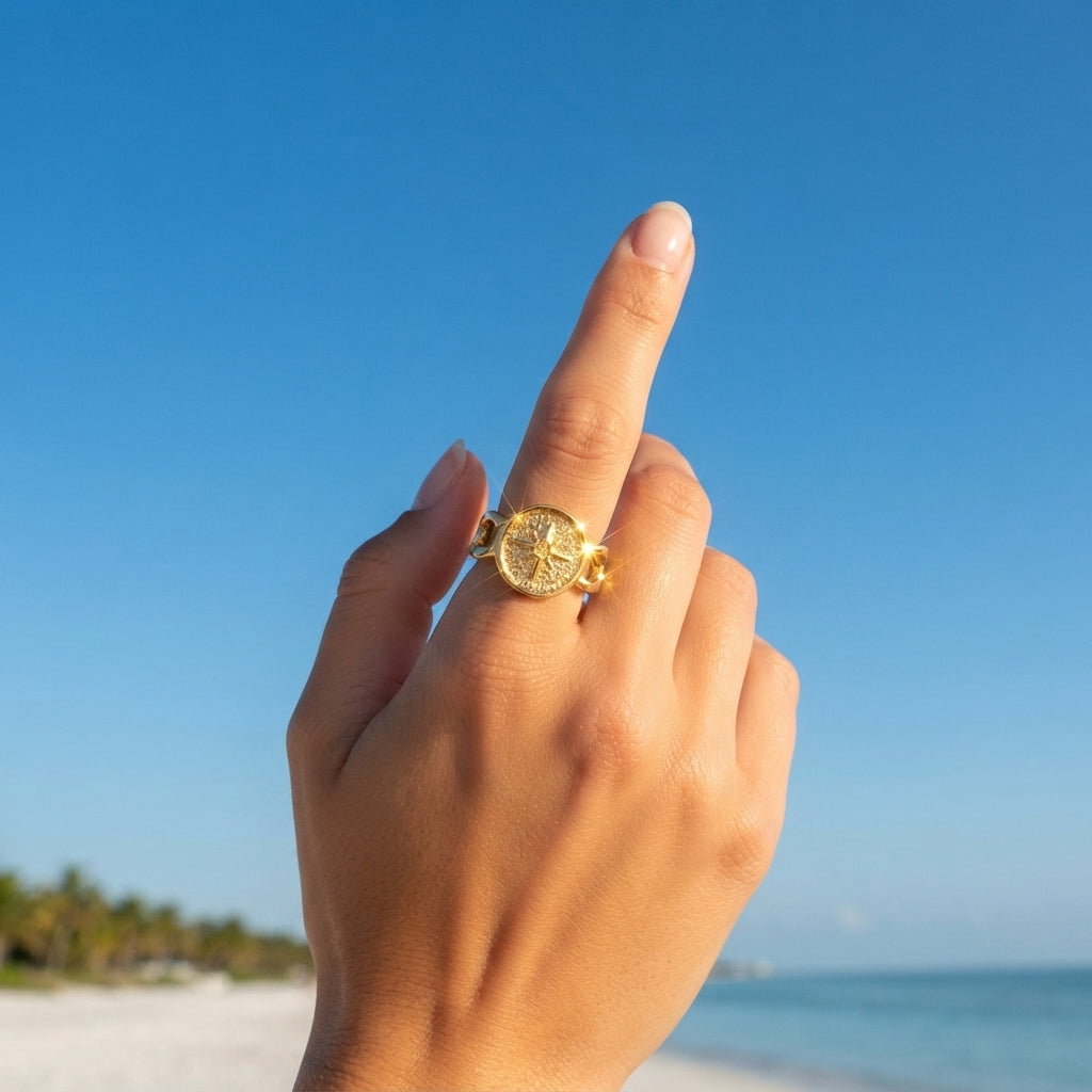 Chain Starburst Ring