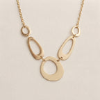 Geometric Ring Lariat Necklace