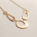 Geometric Ring Lariat Necklace
