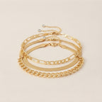 Cuban Snake Bead Bracelet Set