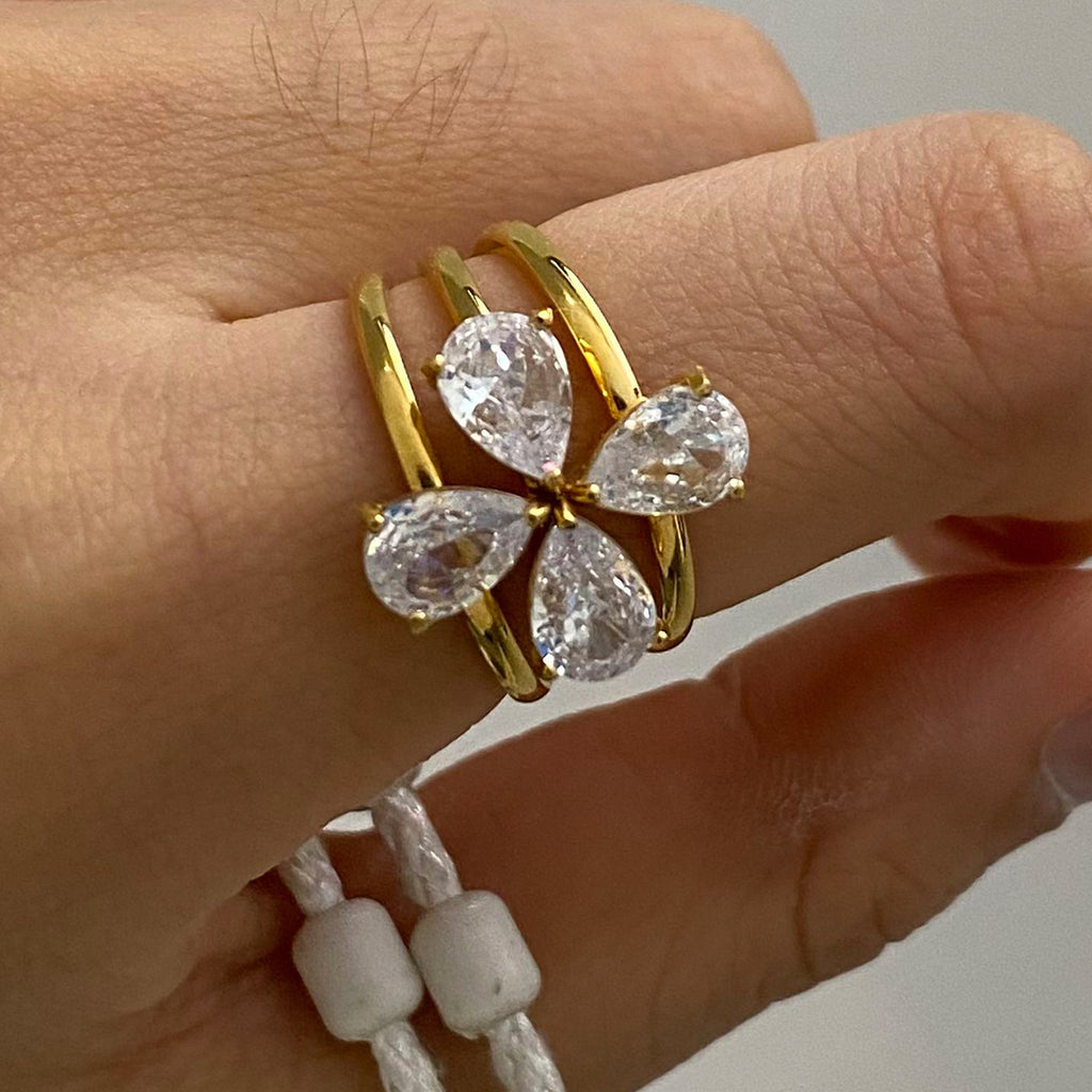 Multi Layer Stackable Rings Gold Plated