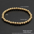 Stainless Steel Bead Bracelet Gold Plated