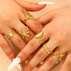 Starfish Shell Adjustable Ring