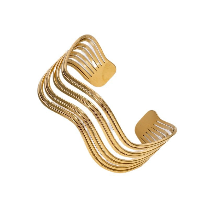 Minimalist Open Cuff Bangle Bracelet