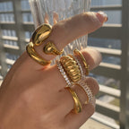 Gold Plated Cubic Zirconia Ring