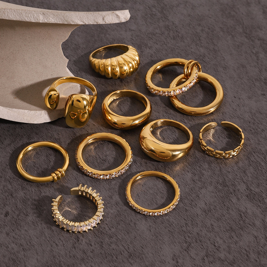Gold Plated Cubic Zirconia Ring